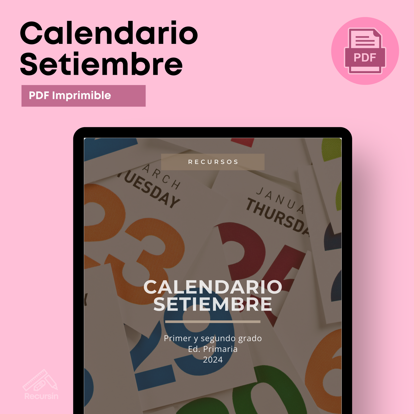 Calendario Setiembre 2024